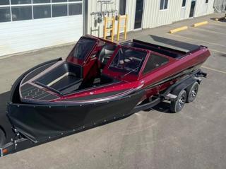 2023 Bratt Husky 23ft Aluminum Jet Boat c/w 500 HP 6.2L V8 Kodiak Engine, 6in Hamilton Jet, Stomp Grate, Full Camper/Bimini Top, Custom Interior, GPS System, Fish Finder And Stereo System Estimated 15Hrs Run Time HIN YMWHS29SE020 c/w T/A Boat Trailer, 2in Ball Hitch, Folding Trailer Hitch And ST205/75R14 Tires. VIN 5KTBS2720LF534164 **Located In Fort McMurray**