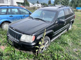 2004 Jeep Grand Cherokee Overland 4X4 SUV C/w 4.7L HO V6, A/T, 235/65R17 Unable To Verify Mileage *Non Running, No Keys* VIN 1J8GW68J84C255893 *Located In Fernie, BC*