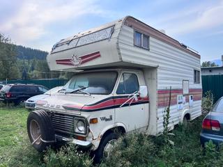 GMC Vandura 3500 Motorhome C/w V8 Engine, A/T, Showing 31,451 Miles *Battery Dead, Damaged Roof* VIN TGL3374523089 *Located In Fernie, BC*