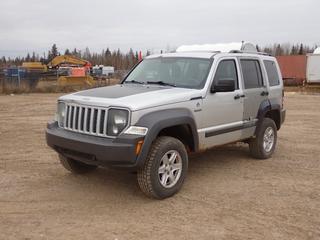 2010 Jeep Liberty Renegade SUV c/w 3.7L V6 Gas, A/T, Power Sunroof And 235/70R16 Tires. Showing 195,554kms. VIN 1J4PN3GK8AW177431 *Note: Scratches On Passenger Side, Rust On Roof, Engine Light On* **Located in Fort McMurray**
