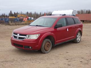 2009 Dodge Journey SXT SUV c/w 3.5L V6, A/T, Backup Camera And 225/55R19 Tires. Showing 271,872kms. VIN 3D4GG57V39T197175 *Note: Minor Hail Damage Roof And Hood* **Located In Fort McMurray**