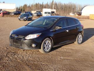 2012 Ford Focus SEL 4-Door Sedan c/w 2.0L, 4-Cyl, A/T And 215/55R16 Tires. Showing 228,671kms. VIN 1FAHP3M24CL431980 *Note: Windshield Cracked, Passenger Fog Light Broken* **Located In Fort McMurray**