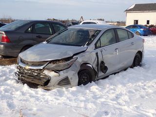 2019 Chevrolet Cruze Premier 4-Door Sedan c/w 1.4L, A/T And 195/65R15 Tires. VIN 1G1BF5SM1K7101054 *Note: Parts Only, Running Condition Unknown, Buyer Responsible For Removal* **Located In Fort McMurray**