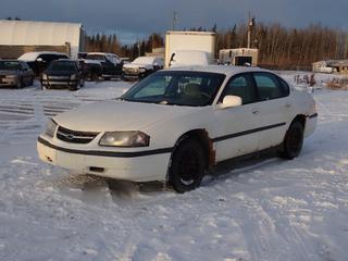 2005 Chevrolet Impala 4-Door Sedan c/w 3.4L, A/T And 225/60R16 Tires. Showing 385,892kms. VIN 2G1WF52E059355495 *Note: Windshield Cracked, Rust, Previously Registered In Saskatchewan* **Located In Fort McMurray**