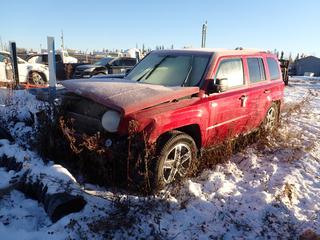 2009 Jeep Patriot 4X4 SUV c/w Manual, Sunroof And 215/65R17 Tires. VIN 1J4FF28B29D203112 *Note: Front Damaged, Air Bags Deployed, Hood Don't Open, Parts Only, Running Condition Unknown, Buyer Responsible For Removal* **Located In Fort McMurray**