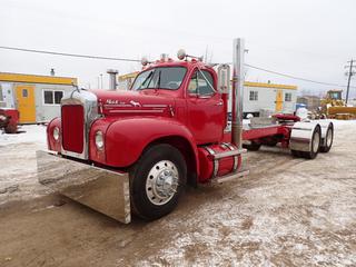 Mack B61SX Thermodyne T/A Truck Tractor c/w Diesel, 14-Spd Quadruplex Transmission, 276in WB And 295/75R22.5 Tires. Showing 0027hrs, 611,721kms. VIN 43136 **Located In Fort McMurray**