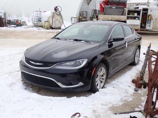 2016 Chrysler 200 4-Door Sedan c/w A/T And 215/55R17 Tires. Showing 132,755kms. VIN 1C3CCCAB2GN193324 *Note: Windshield Cracked, Scratches On Hood And Passenger Side, No Key, Running Condition Unknown, Buyer Responsible For Removal* **Located In Fort McMurray**