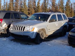 2010 Jeep Grand Cherokee North Edition 4X4 SUV c/w 5.7L V8, A/T, Backup Camera, Power Sunroof And LT245/65R17 Tires. Showing 188,048kms. VIN 1J4RR4GT7AC111529 *Note: Minor Rust, No Key, Running Condition Unknown, Buyer Responsible For Removal* **Located In Fort McMurray**