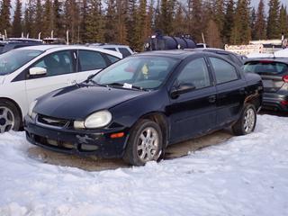 2002 Chrysler Neon LE 4-Door Sedan c/w 2.0, 4-Cyl, 5-Spd Manual, Power Sunroof And 195/55R15 Tires. VIN 1C3ES46CX2D624980 *Note: Minor Rust, Windshield Cracked, No Key, Running Condition Unknown, Buyer Responsible For Removal* **Located In Fort McMurray**