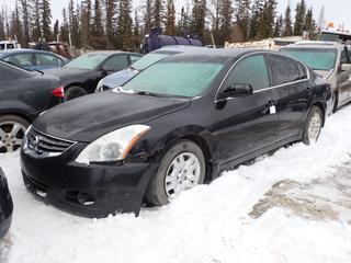 2012 Nissan Altima 2.5S Xtronic CVT 4-Door Sedan c/w 2.5L, 4-Cyl, A/T And 215/60R16 Tires. VIN 1N4AL2AP5CN497689 *Note: Windshield Cracked, Front Bumper Damaged, Driver Door Handle Damaged, No Key, Running Condition Unknown, Buyer Responsible For Removal* **Located In Fort McMurray**