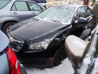 2011 Chevrolet Cruze LT 4-Door Sedan c/w 1.4L, A/T And 215/60R16 Tires. Showing 243,352kms. VIN 1G1PF5S9XB7213305 *Note: Does Not Start, Running Condition Unknown, Buyer Responsible For Removal* **Located In Fort McMurray**