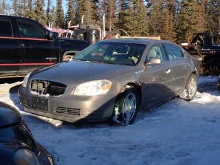 2007 Buick Lucerne 4-Door Sedan c/w 3.8L V6, A/T, Power Sunroof And 235/60R17 Tires. Showing 175,398kms. VIN 1G4HD57297U185479 *Note: Dents In Rear Bumper, Front Bumper Damage, Minor Rust* **Located In Fort McMurray**