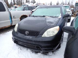 2007 Toyota Matrix XR c/w 1.8L, 4-Cyl, 5-Spd Manual And 215/50R17 Tires. VIN 2T1KR32E47C637613 *Note: Sunroof Damaged, Scratches And Dents Throughout Body, Windshield Cracked, No Key, Running Condition Unknown* **Located In Fort McMurray**