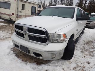 2019 Dodge Ram 1500 Classic 4X4 Crew Cab Pickup c/w 5.7L V8, A/T And LT265/70R17 Tires. Showing 204,722kms. VIN 1C6RR7TT0KS532410. *Note: Dent In Tailgate, No Key, Running Condition Unknown, Buyer Responsible For Removal* **Located In Fort McMurray**