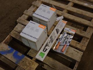 Qty Of STIHL Oilomatic 1.5mm Chainsaw Chain c/w STIHL 20in Chainsaw Bar And STIHL Sharpening Kit **Located In Fort McMurray**