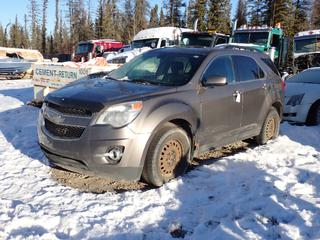 2011 Chevrolet Equinox LT AWD SUV c/w 2.4L Ecotec, A/T, Power Sunroof And 225/65R17 Tires. Showing 225,128kms. VIN 2CNFLNECXB6271719 *Note: Sunroof Broken, Minor Rust, Windshield Cracked, Running Condition Unknown* **Located In Fort McMurray**