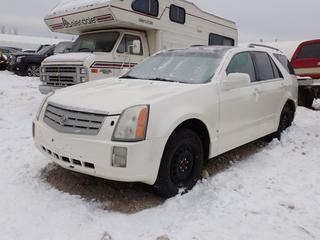 2006 Cadillac SRX SUV c/w 3.6L V6 VVT, A/T, Power Sunroof And 235/65R17 Tires. VIN 1GYEE637360167541 *Note: Minor Rust, No Key, Running Condition Unknown, Buyer Responsible For Removal* **Located In Fort McMurray**