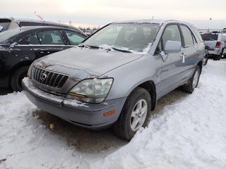 2002 Lexus RX3 Luxury Edition 4X4 SUV c/w 3.0L V6 3000 Four Cam 24 VVT-I, A/T, Power Sunroof And 225/70R16 Tires. VIN JTJHF10U520248125 *Note: Minor Rust, No Key, Running Condition Unknown, Buyer Responsible For Removal* **Located In Fort McMurray**