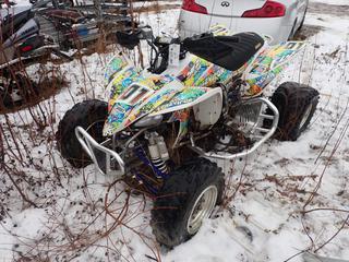 Yamaha YFZ450R ATV c/w AT21X7R10 Front And AT22X12.5 Rear Tires *Note: Unable To Verify VIN, No Key, Running Condition Unknown, Buyer Responsible For Removal* **Located In Fort McMurray**