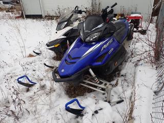 2004 Yamaha RX-1 Snowmobile w/ 998cc 4-Stroke Gas Engine And 15in Track. VIN JYE8ER0014A007879 *Note: No Battery, No Key, Running Condition Unknown, Buyer Responsible For Removal* **Located In Fort McMurray**