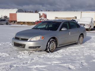 2009 Chevrolet Impala LT 4-Door Sedan c/w 3.5L V6, A/T And 205/55R16 Tires. Showing 288,390kms. VIN 2G1WT57K991165836 *Note: Dents In Hood And Roof, Scratches In Rear Bumper* **Located In Fort McMurray**