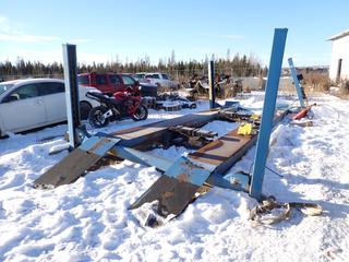 22ft X 11ft Rotary SM18N001 208-230V Single Phase 18,000lb 4-Post Vehicle Lift. SN JIV14R0012 *Note: Buyer Responsible For Dismantle And Removal* **Located In Fort McMurray**