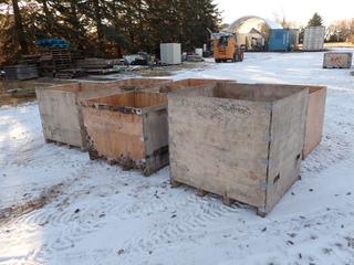 Qty Of (6) 40in X 34in X 32in - 44in X 38in X 38in Wood Crates **Located In Edmonton**