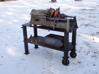 Ridgid 535 115V Single Phase Pipe Threading Machine c/w Qty Of Speed Bolt Dies. SN 387359 **Located In Edmonton**