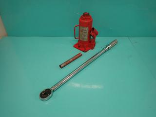 Proto 6014C 1/2in Torque Wrench c/w 12-Ton Hydraulic Jack **Located In Edmonton**