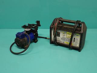 NAPA 12V Battery Charger c/w Certified Air Compressor **Located In Edmonton**