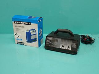 Certified 150PSI Air Compressor c/w Eliminator 12V Battery Charger **Located In Edmonton**