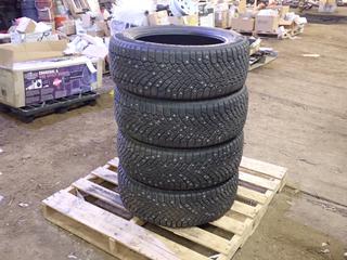 (4) Continental Ice Contact XTRM 215/55R17 Studded Winter Tires **Located In Fort McMurray**