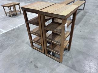 (2) 16 1/2in X 14in X 33 1/4in Wood Stands