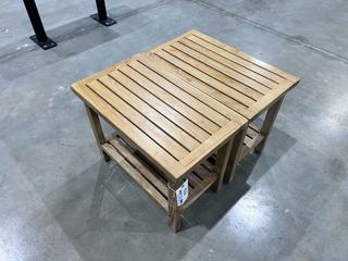 (2) 24in X 14in X 18 1/2in Wood End Tables