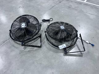(2) Air King 9020 120V High Velocity Air Circulator Wall Mounted Fans
