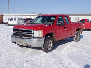 2011 Chevrolet Silverado 2500HD 4X4 Extended Cab Pickup c/w 6.0L, A/T And LT235/80R17 Tires. Showing 128,651kms. VIN 1GC2KVCG8BZ262999 *Note: Dash Apart Under Steering Wheel, Rust, Dents, Scratches, Hole In Floor, Mirror Broken Driver Side, Back Bumper Damaged* *PL#31 **LOCATED @ 210 MACDONALD CRESCENT, FORT MCMURRAY, AB**