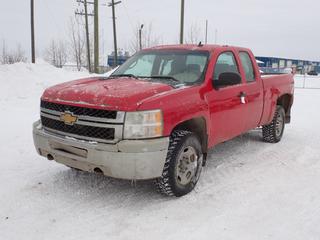 2013 Chevrolet Silverado 2500HD 4X4 Extended Cab Pickup c/w 6L, V8, A/T And LT265/70R17 Tires. Showing 374,886kms. VIN 1GC2KVCG6DZ167330 *Note: Rust, Scratches, Dents* *PL#61 **LOCATED @ 210 MACDONALD CRESCENT, FORT MCMURRAY, AB**