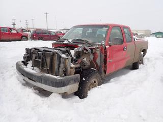 2005 Chevrolet Silverado 3500 Extended Cab Pickup c/w A/T And LT235/85R16 Tires. VIN 1GBJK34G95E291152 *Note: Parts Only* *PL#89 **LOCATED @ 210 MACDONALD CRESCENT, FORT MCMURRAY, AB**