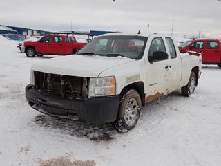 2010 Chevrolet Silverado 2500HD Extended Cab Pickup c/w 6L, V8, A/T And LT245/70R17 Tires, Showing 224,155kms. VIN 1GCSKPEA2AZ114365 *Note: Rust, Dents, Front Grille And Dash Parts Missing, Master Cylinder Missing, No Brakes, Running Condition Unknown* *PL#11 **LOCATED @ 210 MACDONALD CRESCENT, FORT MCMURRAY, AB**