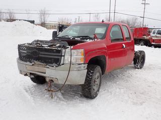 2012 Chevrolet Silverado 3500HD 4X4 Cab And Chassis c/w LT265/70R17 Tires. Showing 261,806kms. VIN 1GB5KZCG3CZ123776 *Note: No Leaf Springs, Parts Only* *PL#13 **LOCATED @ 210 MACDONALD CRESCENT, FORT MCMURRAY, AB**