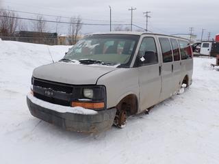 2005 Chevrolet Express Van c/w V8 And A/T. VIN 1GNFH15T751247584 *Note: Parts Only, Buyer Responsible For Removal* PL#48 **LOCATED @ 210 MACDONALD CRESCENT, FORT MCMURRAY, AB**