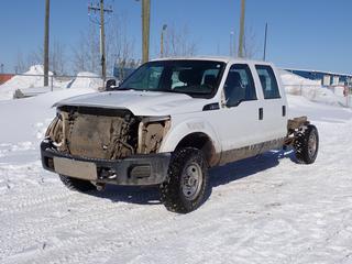 2015 Ford F250 Super Duty 4X4 Cab And Chassis c/w 6.2L, A/T And LT265/70R17 Tires. Showing 150,235kms. VIN 1FD7W2B61FEC05974 *Note: Front Grille And Lights Missing, No Tail Lights, Rust, Check Locking Differential* *PL#81 **LOCATED @ 210 MACDONALD CRESCENT, FORT MCMURRAY, AB**