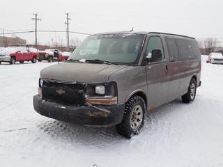 2012 Chevrolet Express AWD Van c/w V8, A/T And LT245/75R17 Tires. Showing 594,703kms. VIN 1GNSHBF45C1127615 *Note: Rust* PL#46 **LOCATED @ 210 MACDONALD CRESCENT, FORT MCMURRAY, AB**