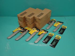 Qty Of (36) Unused Stanley 99 Retratable Utility Knives c/w Qty Of Stanley Blades ** LOCATED IN EDMONTON**