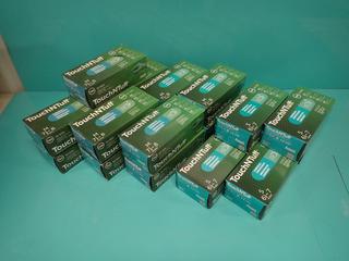 Qty Of (13) Size Medium And (6) Size Small Unused Boxes Of Ansell Touch N Tuff Disposable Nitrile Gloves ** LOCATED IN EDMONTON**