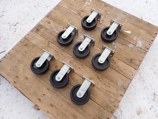 Qty Of (8) 5in Heavy Duty Cart Casters ** LOCATED IN EDMONTON**