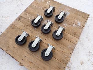 Qty Of (8) 5in Heavy Duty Cart Casters ** LOCATED IN EDMONTON**
