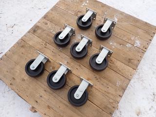 Qty Of (8) 5in Heavy Duty Cart Casters ** LOCATED IN EDMONTON**