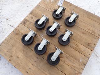 Qty Of (8) 5in Heavy Duty Cart Casters ** LOCATED IN EDMONTON**