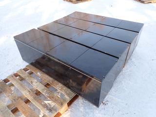 Qty Of (4) 5ft X 18in X 15in 4-Door Wall Storage Cabinets ** LOCATED IN EDMONTON**